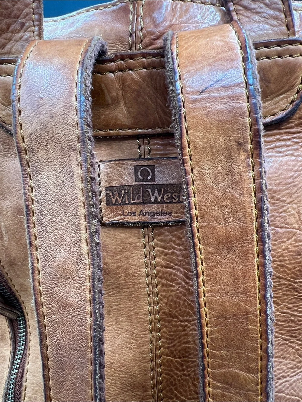 Woven Leather Backpack in Tan - Women's Everyday Backpack
